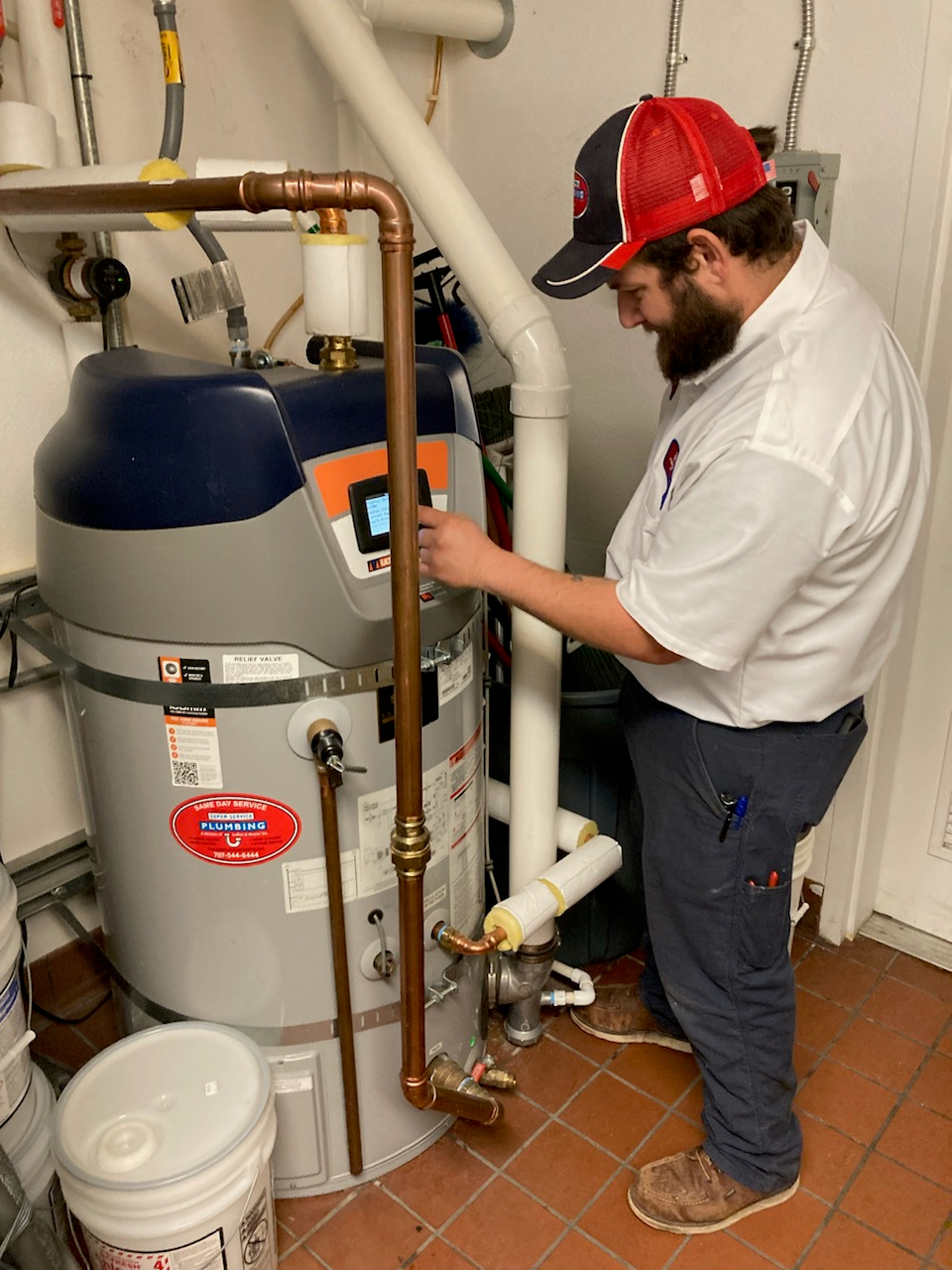 Licensed plumber near me repairing a leak in Santa Rosa, CA