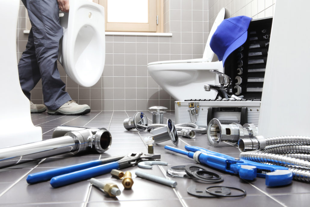 Tools used for repairing a running toilet in Sonoma County home.